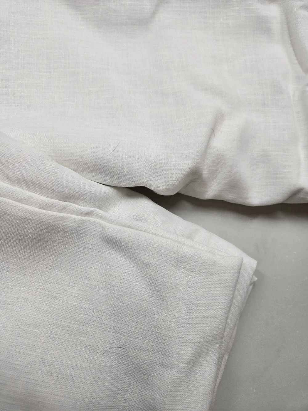 QUINCE Set Of 2 48x96 European Linen True Blackout Curtains White 0467